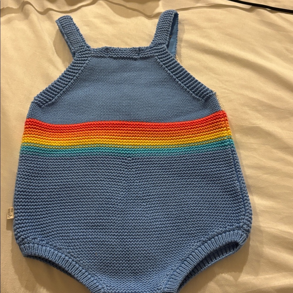 Blue and Yellow Kids One Piece Bodysuit - Picture 6 of 8